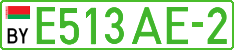 License plate Belarus, Electric vehicles (cars)