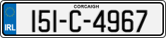 License plate of Ireland, Regular plates