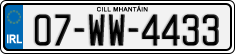 License plate of Ireland, Regular plates