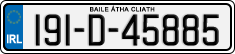 License plate of Ireland, Regular plates