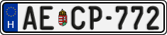 license plates of Hungary, Regular plates (2022)