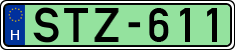 license plates of Hungary, Electric vehicles (1990)