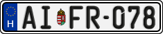 license plates of Hungary, Regular plates (2022)