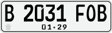 License plate of Indonesia, Regular plates