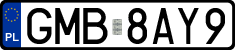 License plates of Poland, Regular car plates