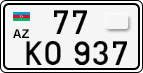 License plate of Azerbaijan, Cars