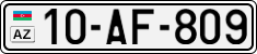 License plate of Azerbaijan, Cars