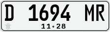 License plate of Indonesia, Regular plates