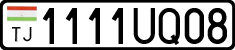 License plate of Tajikistan, Private owners (2009)