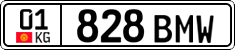 License plate of Kyrgyzstan, Private owners (2016)
