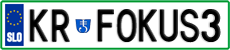 License plate of Slovenia, Vanity Plates