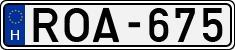 license plates of Hungary, Cars (1990)