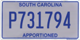 South Carolina, Apportioned (A123456)
