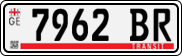 License plate of Georgia, Export transit plates