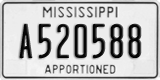 Mississippi, Apportioned
