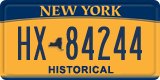 New York, Specialty plates (AB-12345)