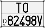 License plate of Italy, Cars (1927 year series)