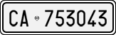 License plate of Italy, Cars (1927 year series)