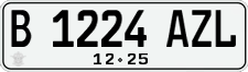 License plate of Indonesia, Regular plates