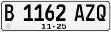 License plate of Indonesia, Regular plates
