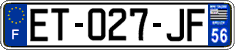 French license plate, SIV (ordinary)