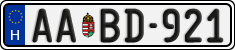 license plates of Hungary, Regular plates (2022)