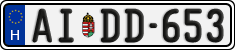 license plates of Hungary, Regular plates (2022)