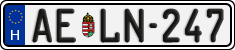 license plates of Hungary, Regular plates (2022)