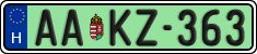 license plates of Hungary, Regular plates (2022)