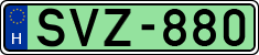 license plates of Hungary, Electric vehicles (1990)