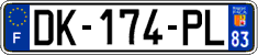 French license plate, SIV (ordinary)