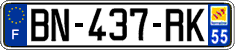 French license plate, SIV (ordinary)
