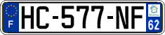 French license plate, SIV (ordinary)