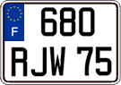 French license plate, FNI