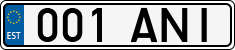 License plate of Estonia, Regular car plates