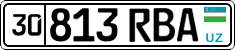 License plate of Uzbekistan, Organizations