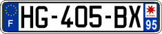 French license plate, SIV (ordinary)