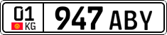 License plate of Kyrgyzstan, Private owners (2016)