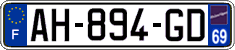 French license plate, SIV (ordinary)