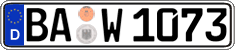 German license plate, Regular plates