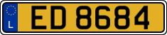 License plate of Luxembourg, 2003 year system
