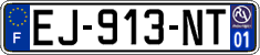 French license plate, SIV (ordinary)