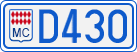 License plate of Monaco, Cars