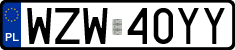 License plates of Poland, Regular car plates