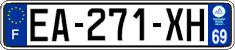 French license plate, SIV (ordinary)