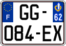 French license plate, SIV (ordinary)