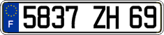 French license plate, FNI