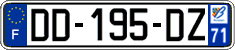 French license plate, SIV (ordinary)