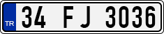 License plate of Turkey, Regular plates