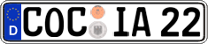 German license plate, Regular plates